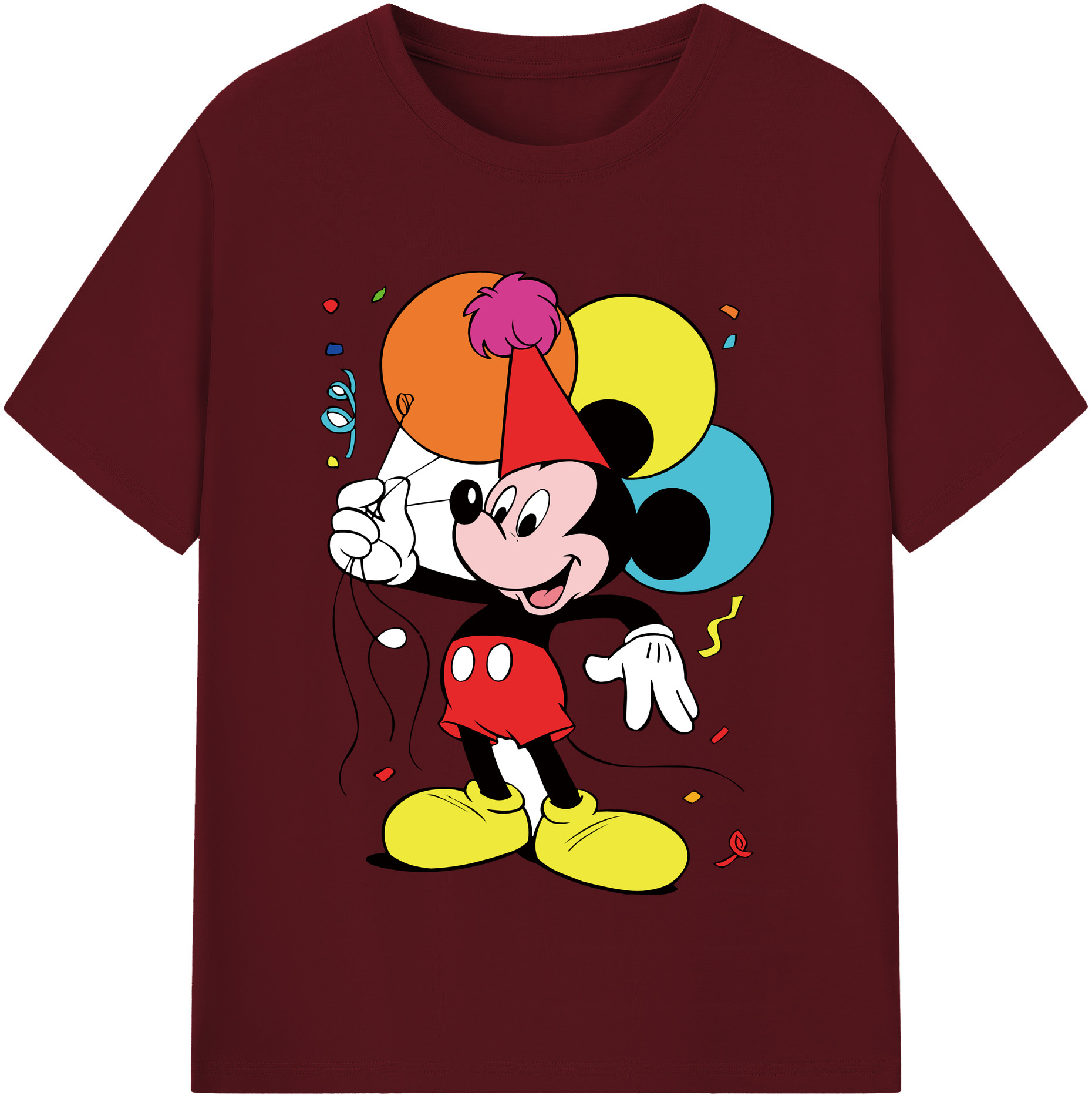 （画像用） ミッキーマウス Mickey Mouse 綿100％半袖Tシャツ（フロントプリント）